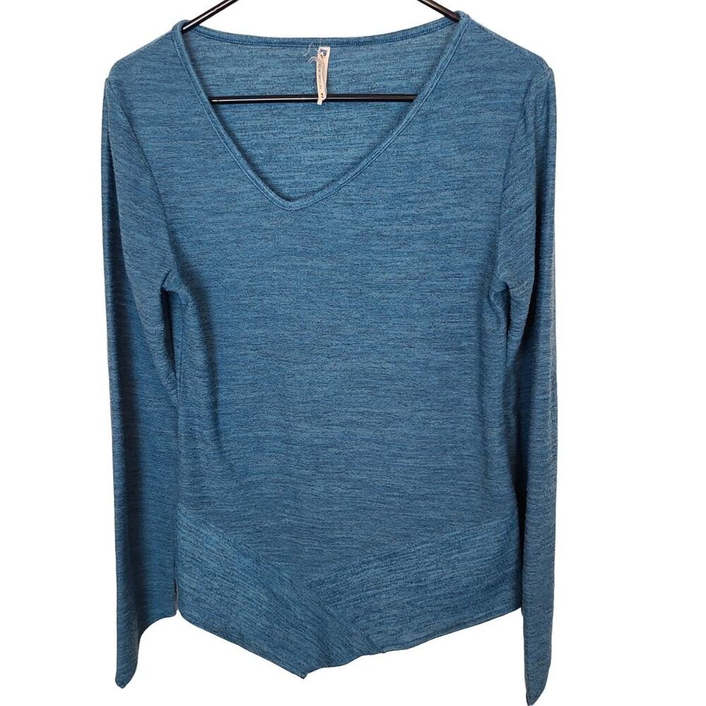 Kuhl Womens Labtex V-Neck Sweater S Gorpcore Asymmetric Hem Stretch Granola Girl